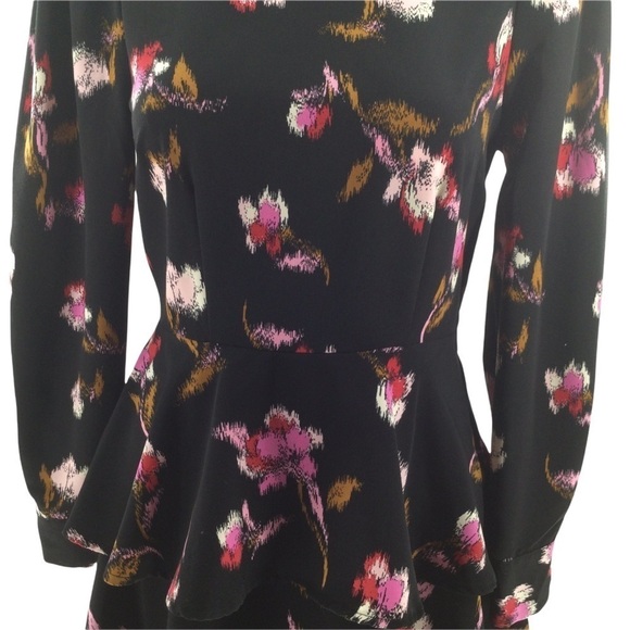 Who What Wear Floral Print A- Line Ruffle Frosted Dress - Picture 6 of 16